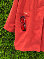 Fashion Concept Coral Hooded Longline Jacket