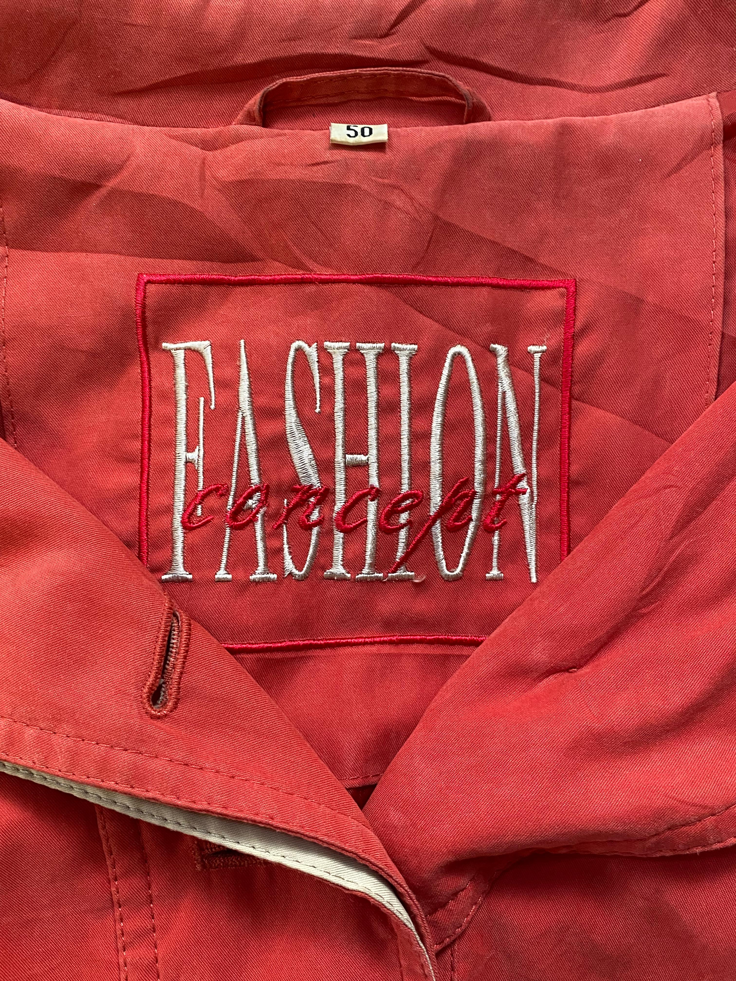 Fashion Concept Coral Hooded Longline Jacket