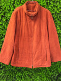 Burnt Orange Zip-Front Jacket with Pockets