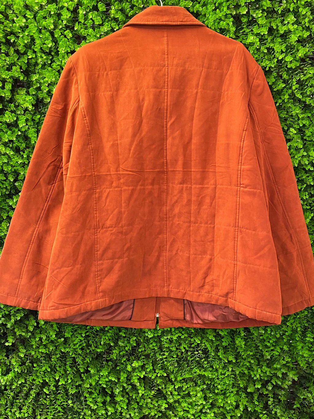 Burnt Orange Zip-Front Jacket with Pockets