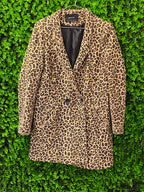 Stradivarius Leopard-Print Longline Coat