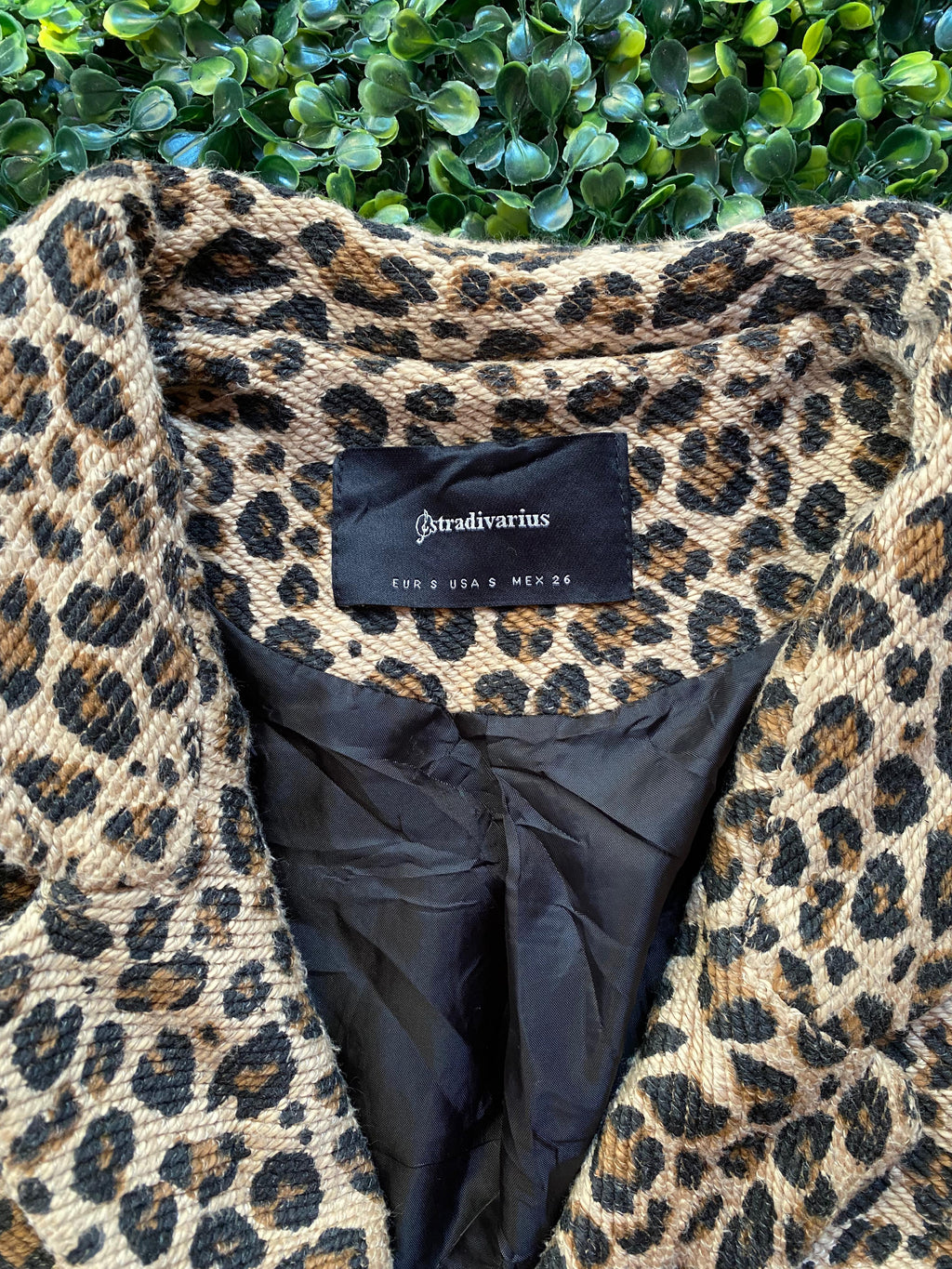 Stradivarius Leopard-Print Longline Coat