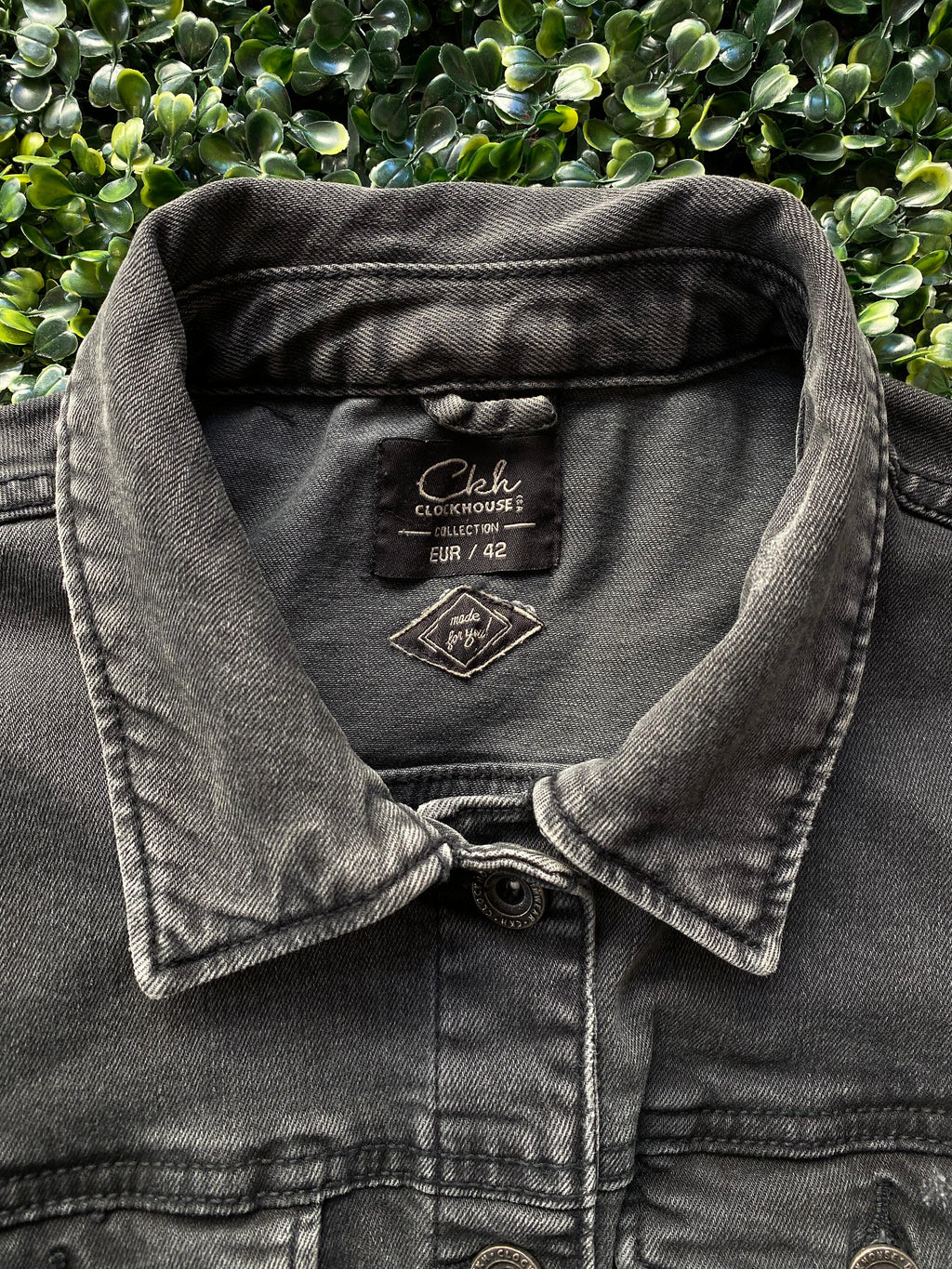 C&A Clockhouse Washed Black Denim Jacket