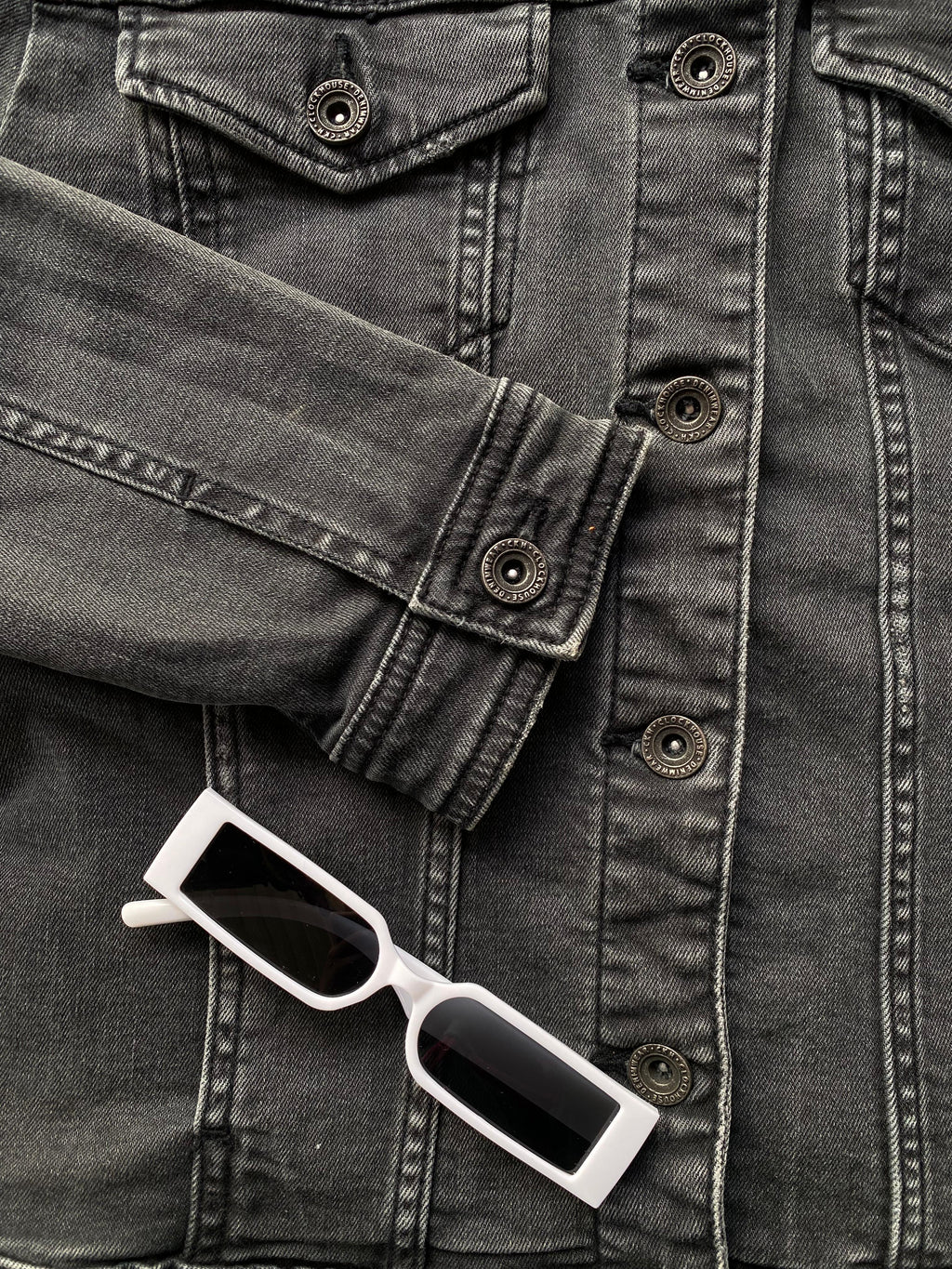 C&A Clockhouse Washed Black Denim Jacket