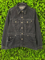Feu Vert Washed Black Denim Utility Jacket