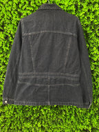 Feu Vert Washed Black Denim Utility Jacket