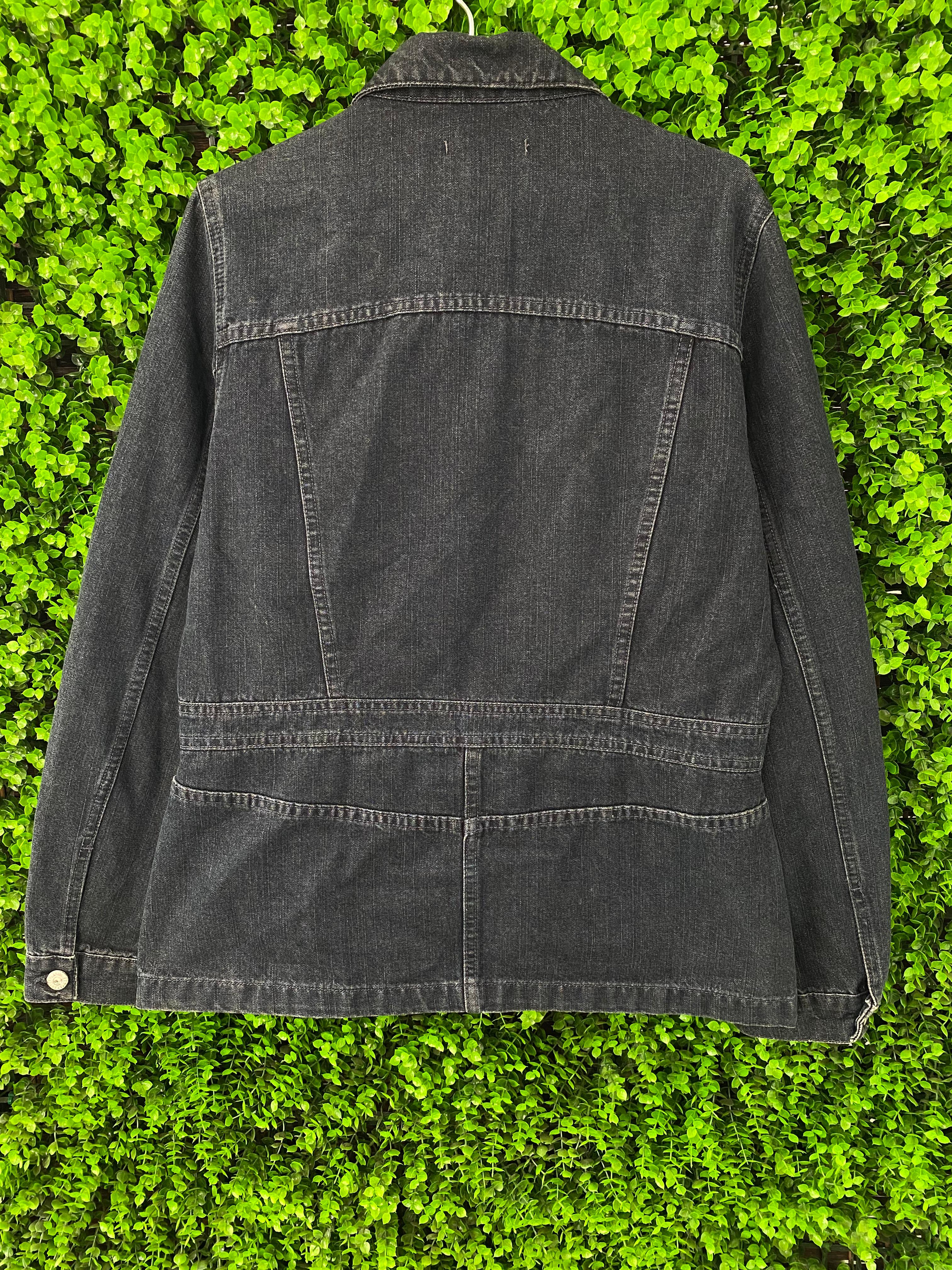 Feu Vert Washed Black Denim Utility Jacket