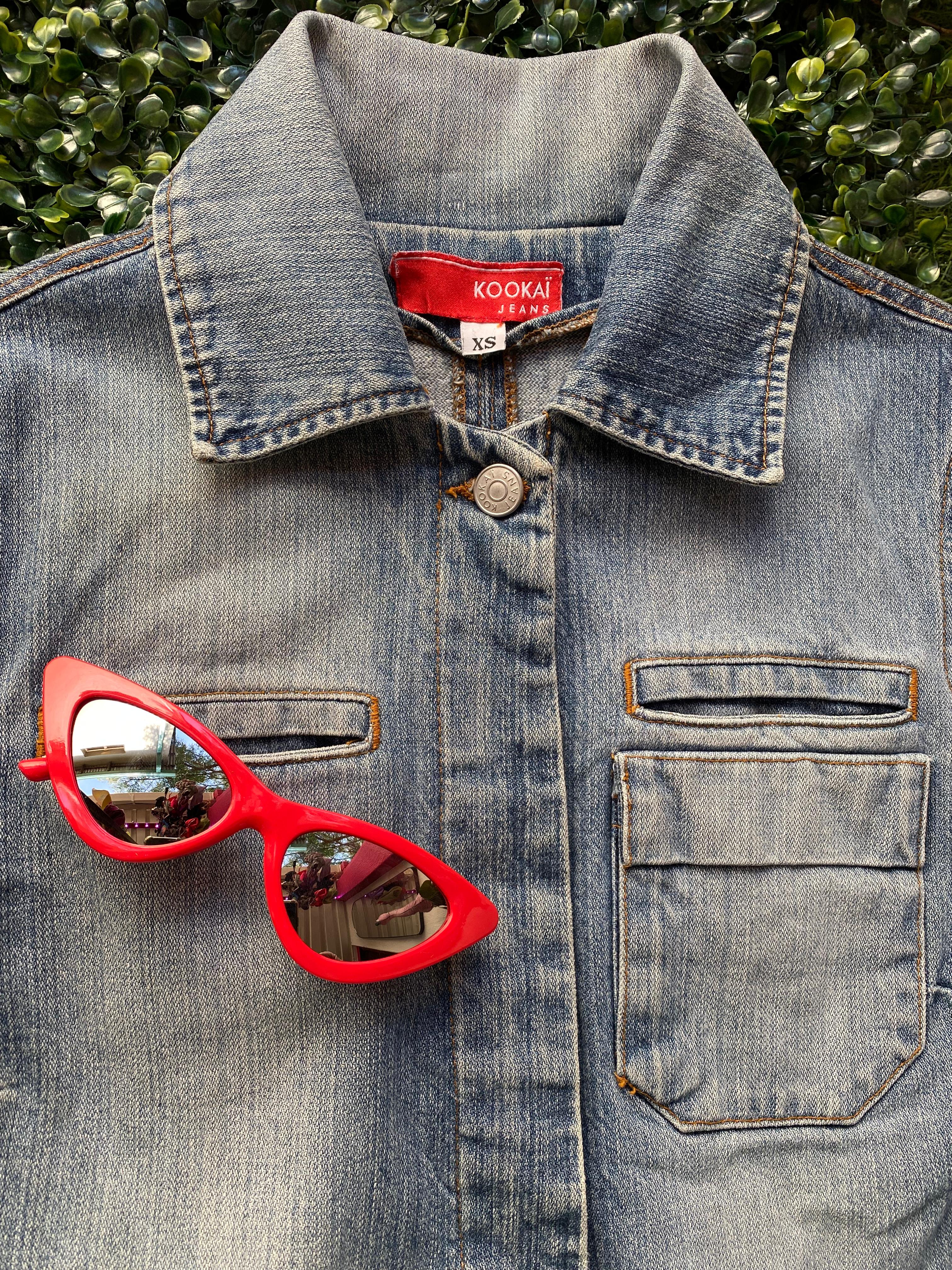 Kookai Longline Denim Utility Coat