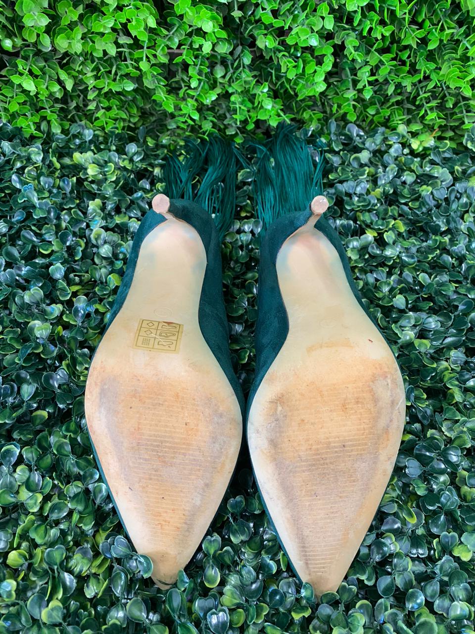 Emerald Green Tassel Heels