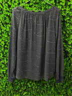 Billie & Blossom Black Embellished Long-Sleeve Blouse