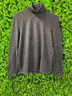 Zara Charcoal Grey Roll-Neck Knit Top
