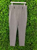 Zara Trafaluc Houndstooth Zip-Detail Trousers