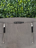 Zara Trafaluc Houndstooth Zip-Detail Trousers