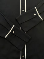 H&M Conscious Black Contrast-Piped Blouse