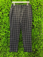 Studio.W Black Windowpane Tailored Trousers