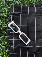 Studio.W Black Windowpane Tailored Trousers