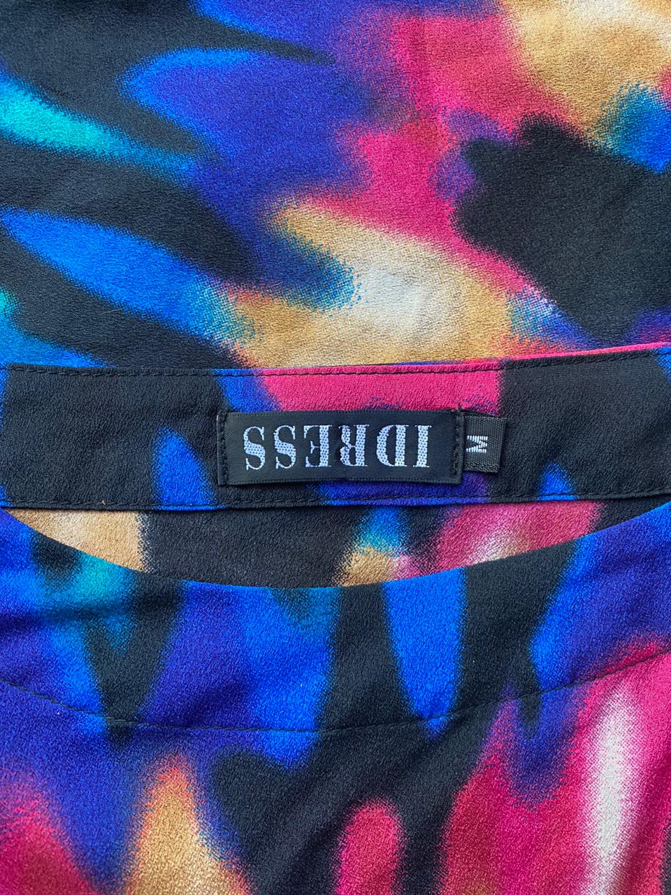 IDress Multicolour Abstract Draped Midi Dress