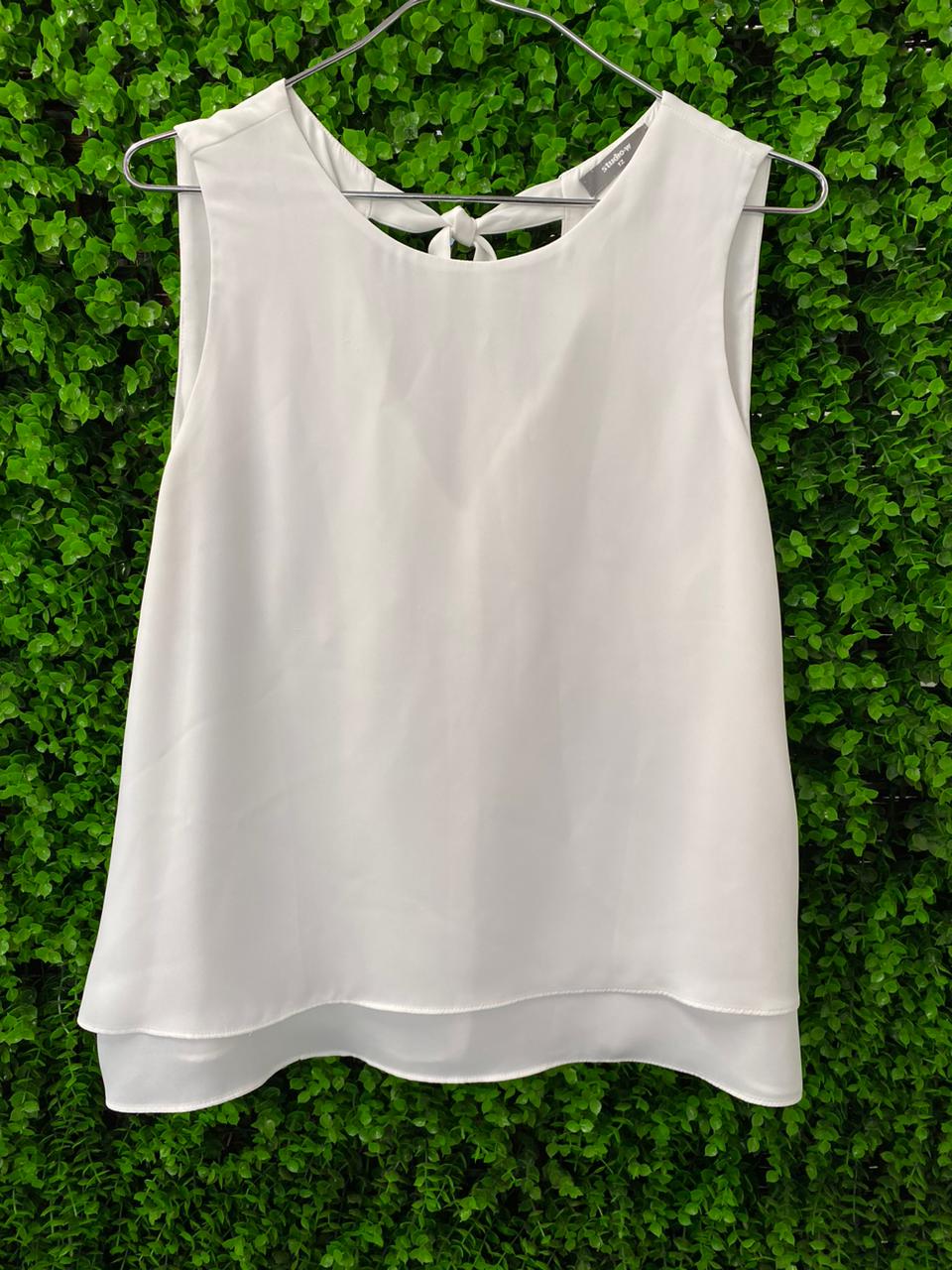 Studio.W Ivory Tie-Back Sleeveless Blouse