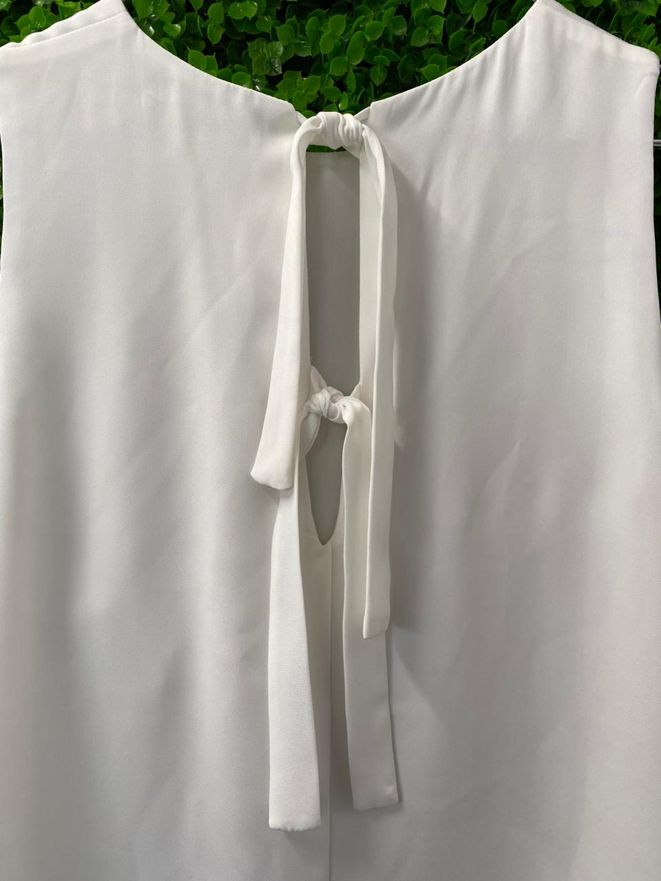Studio.W Ivory Tie-Back Sleeveless Blouse