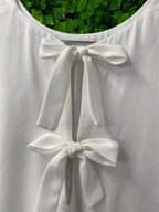 Studio.W Ivory Tie-Back Sleeveless Blouse
