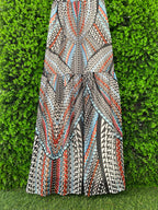 Ice Cube Geometric-Print Halter Maxi Dress