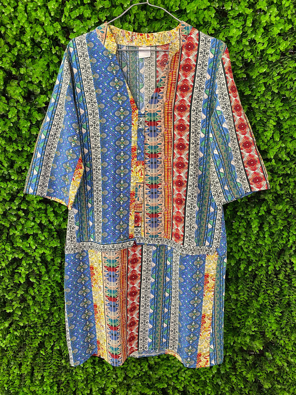 Multicolour Patchwork-Print Dress
