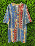 Multicolour Patchwork-Print Dress