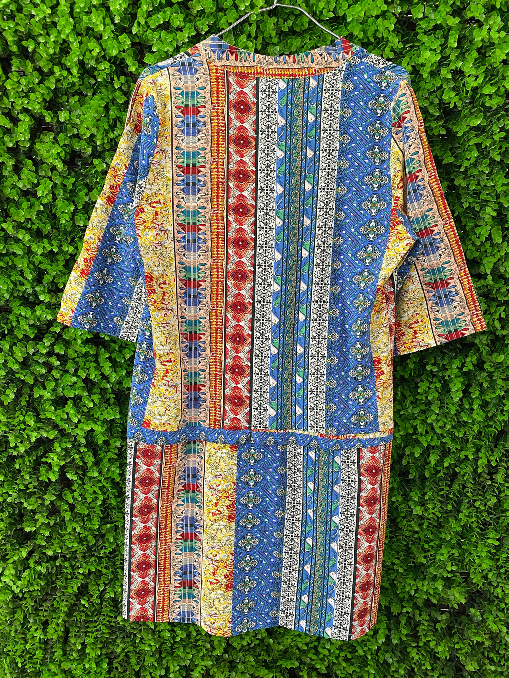 Multicolour Patchwork-Print Dress