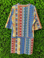 Multicolour Patchwork-Print Dress