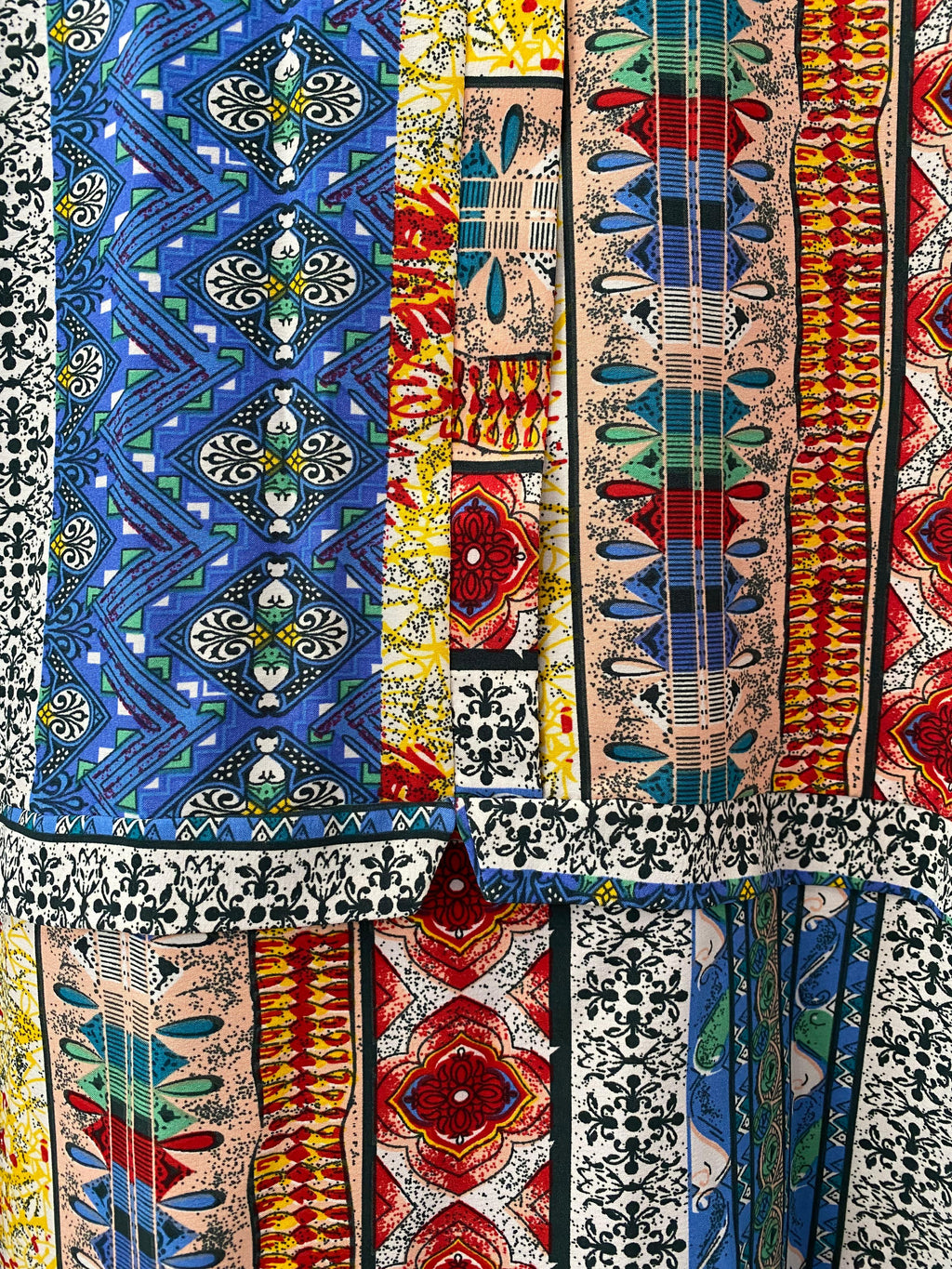 Multicolour Patchwork-Print Dress