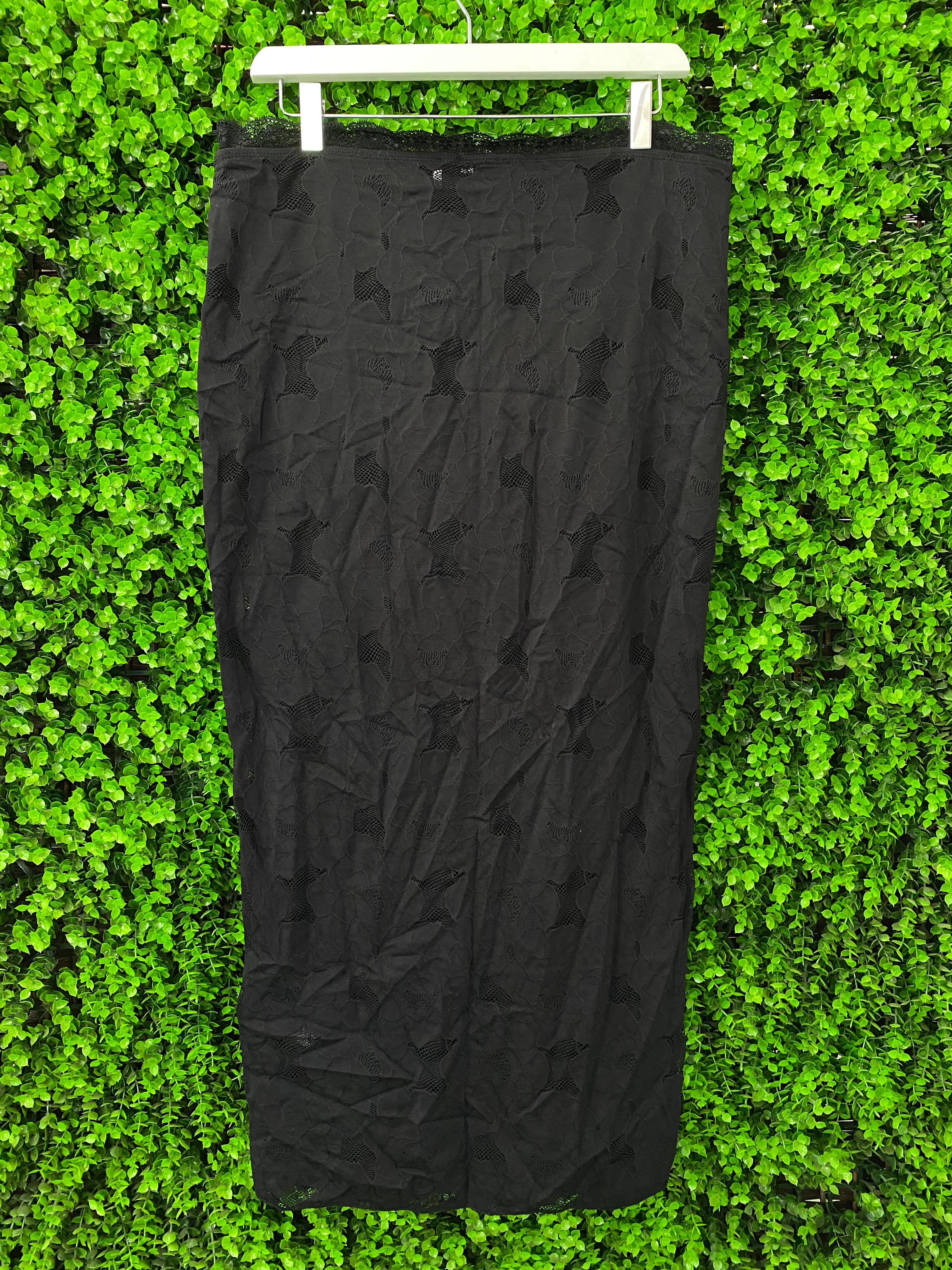 Rita Ora x Primark Black Floral Lace Maxi Skirt