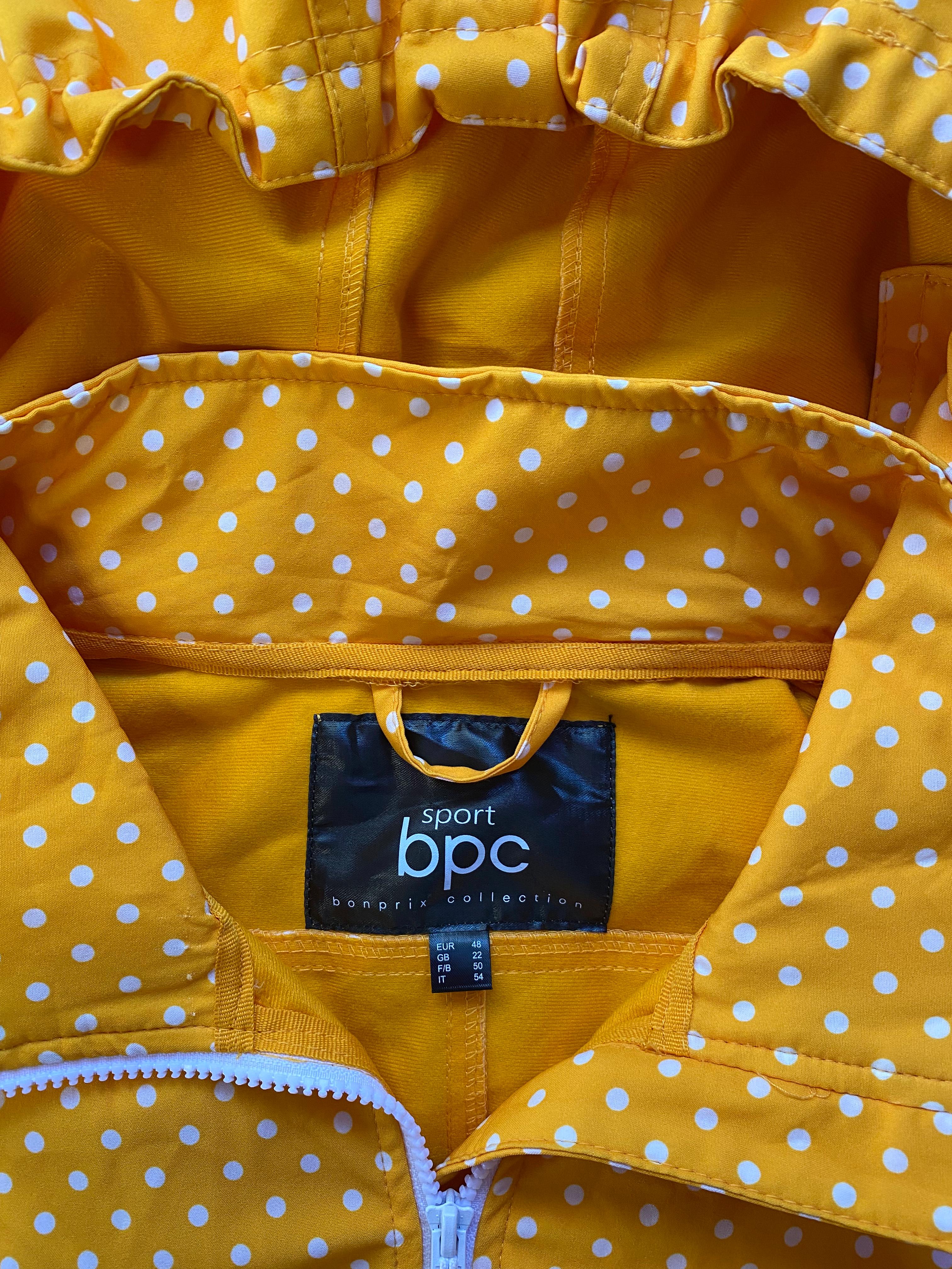 BPC Sport Yellow Polka-Dot Longline Jacket