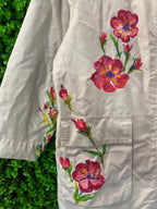 Hand-Painted Floral Longline Jacket