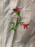 Hand-Painted Floral Longline Jacket
