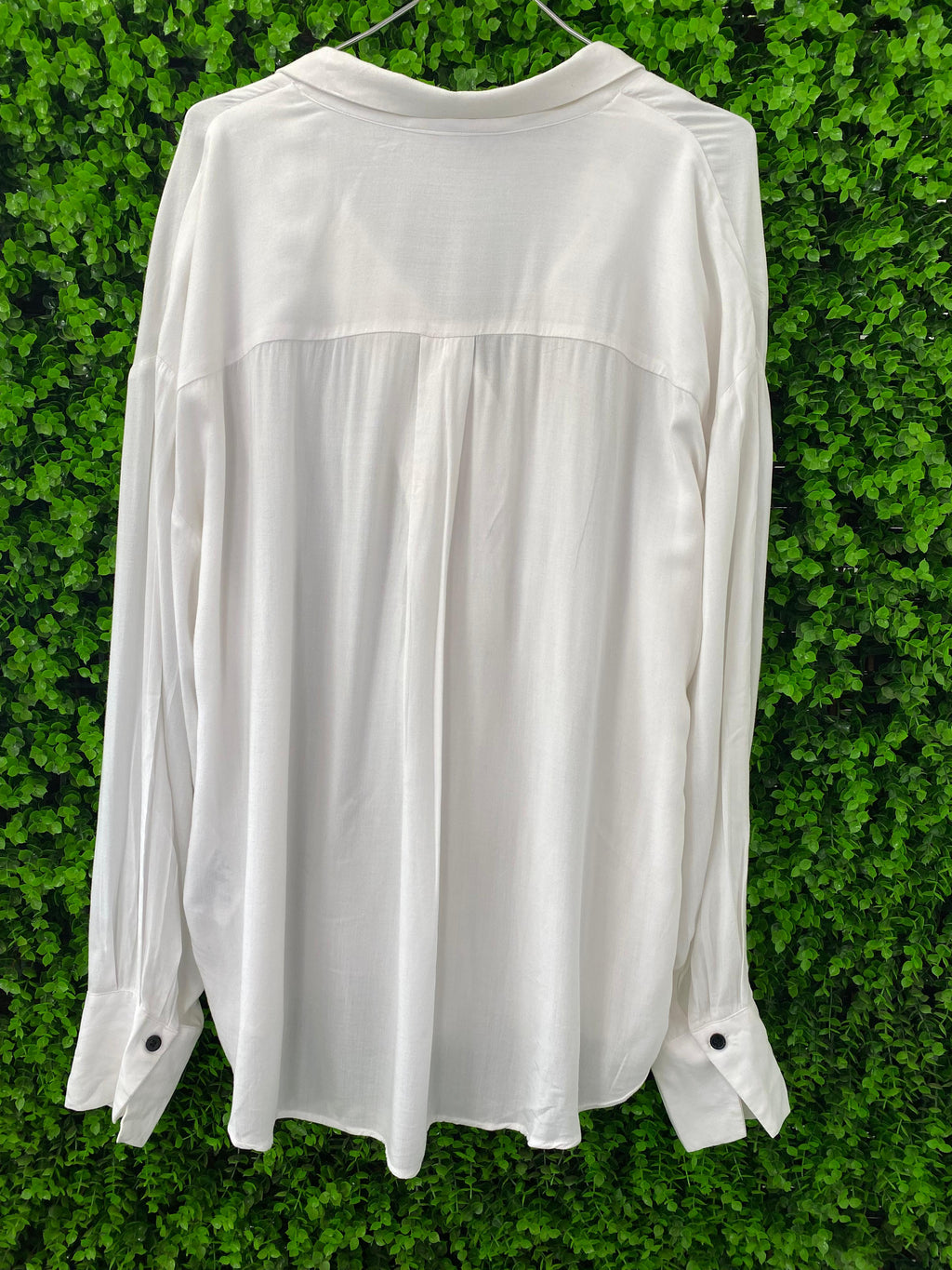 H&M White Relaxed Button-Up Blouse