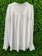 H&M White Relaxed Button-Up Blouse