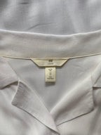 H&M White Relaxed Button-Up Blouse