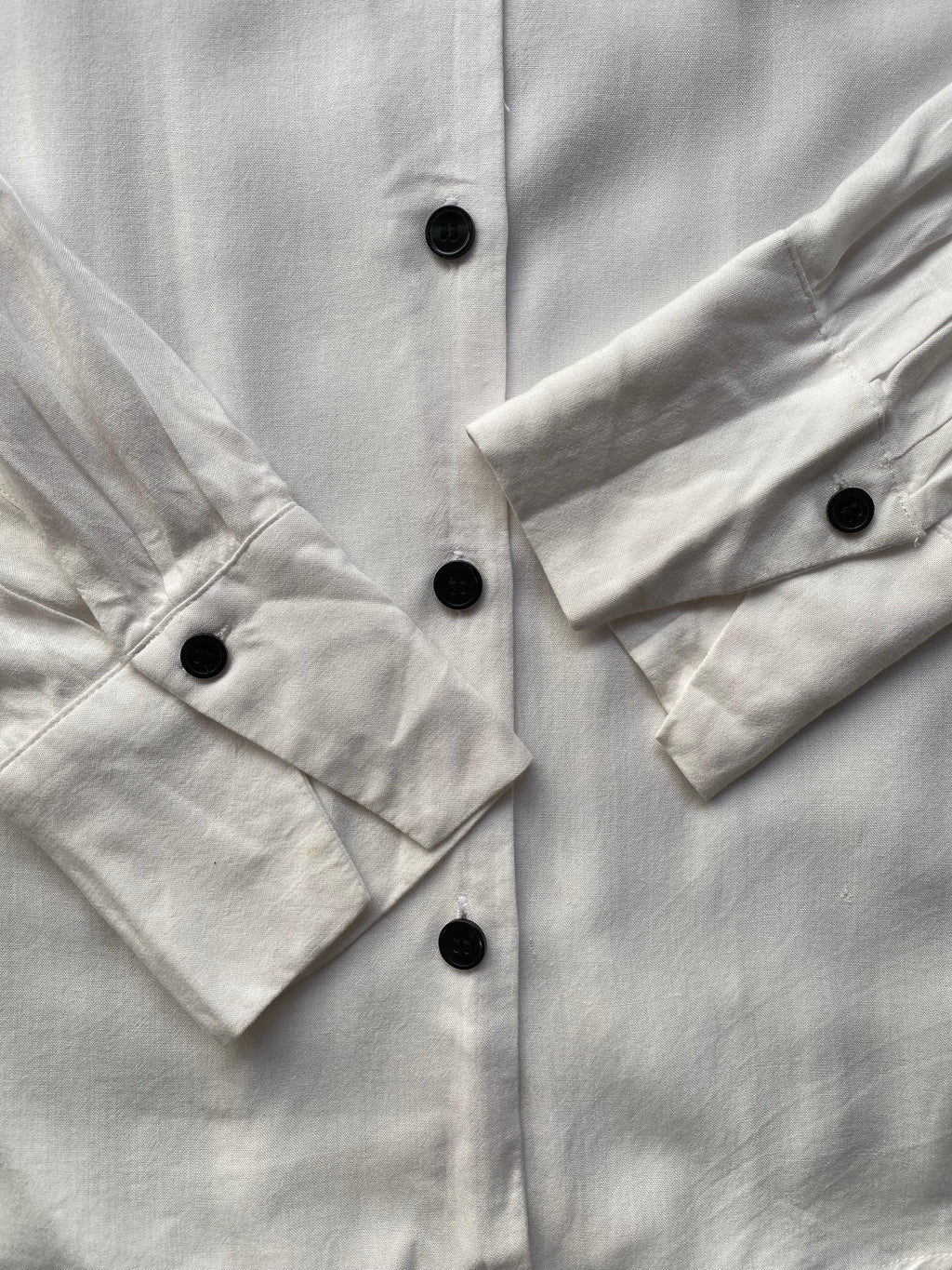 H&M White Relaxed Button-Up Blouse