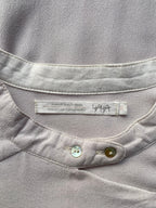YAYA Soft White Asymmetrical Zip Blouse