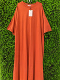 Superbalist Rust Orange Tiered Maxi T-Shirt Dress