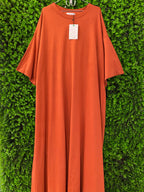 Superbalist Rust Orange Tiered Maxi T-Shirt Dress