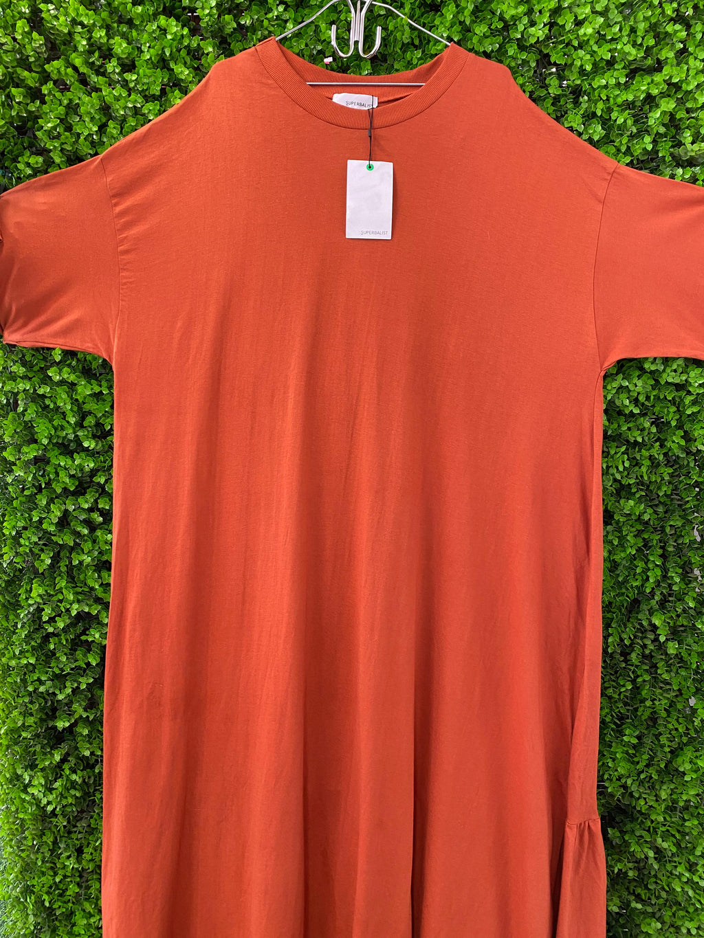 Superbalist Rust Orange Tiered Maxi T-Shirt Dress