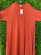Superbalist Rust Orange Tiered Maxi T-Shirt Dress