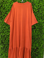 Superbalist Rust Orange Tiered Maxi T-Shirt Dress
