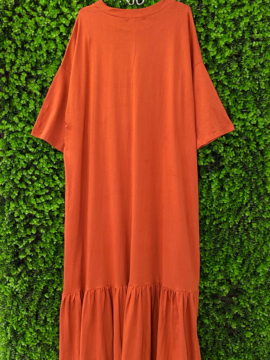 Superbalist Rust Orange Tiered Maxi T-Shirt Dress