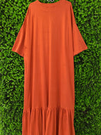 Superbalist Rust Orange Tiered Maxi T-Shirt Dress