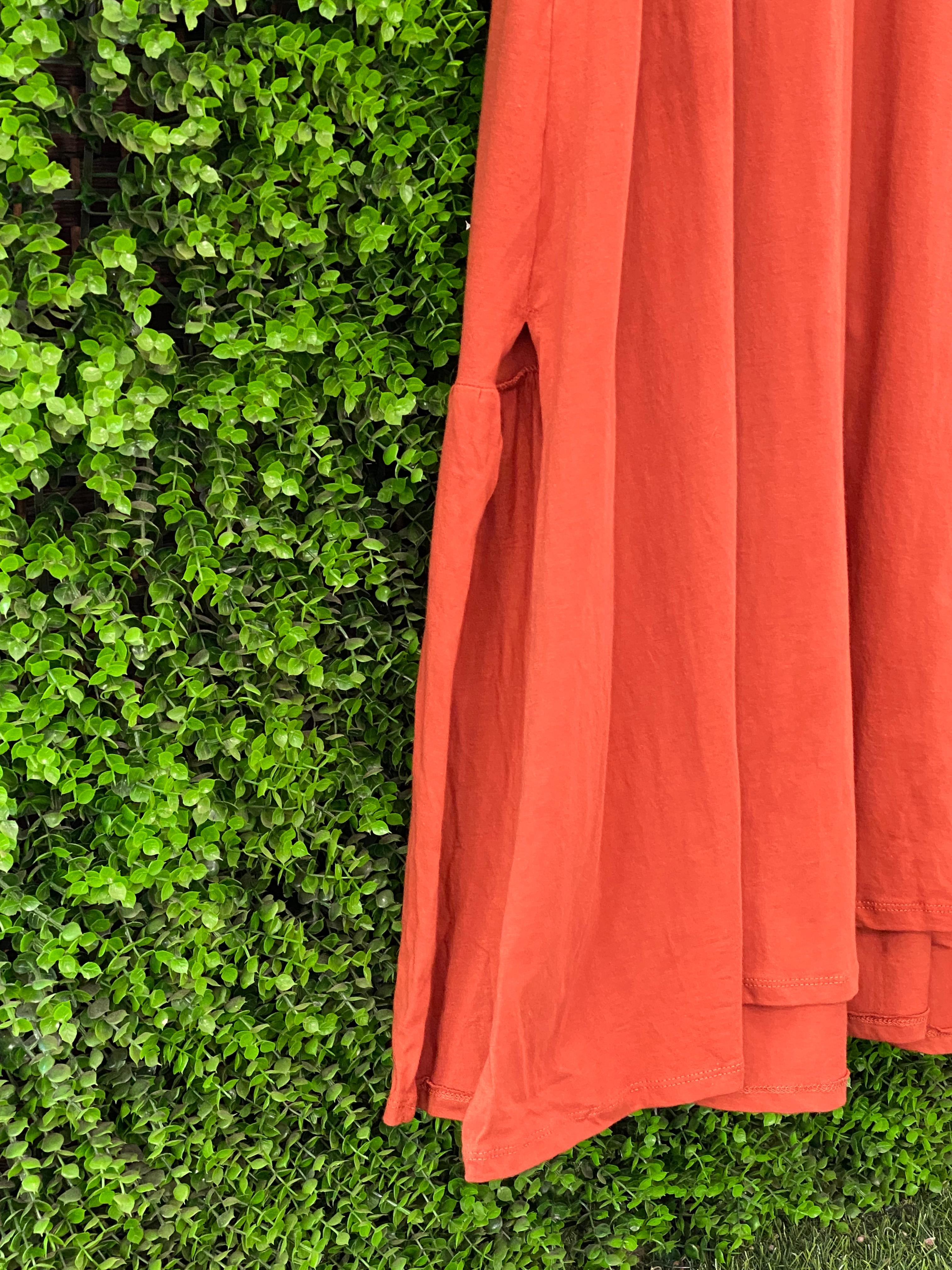 Superbalist Rust Orange Tiered Maxi T-Shirt Dress