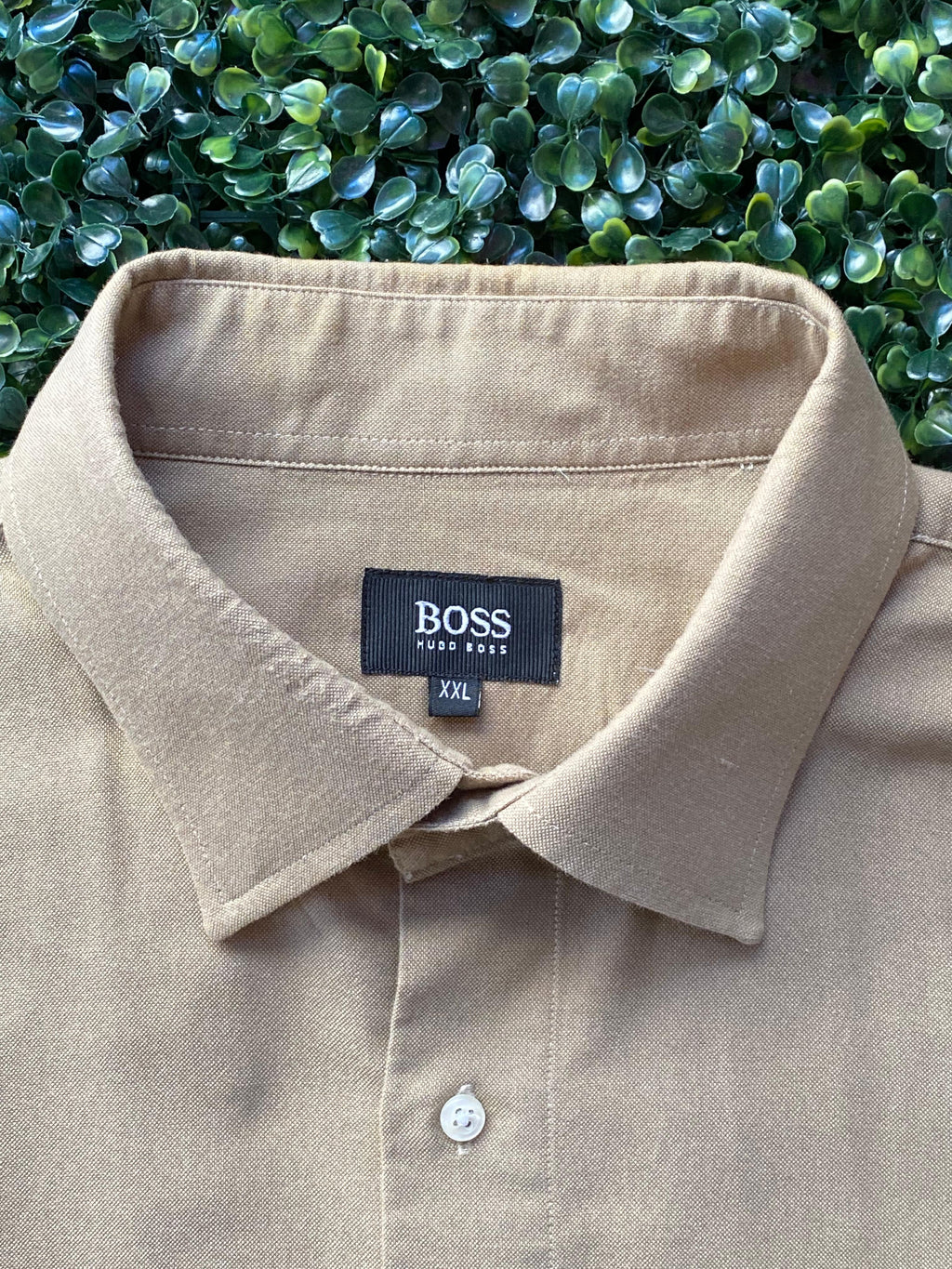 Hugo Boss Taupe Long-Sleeve Shirt