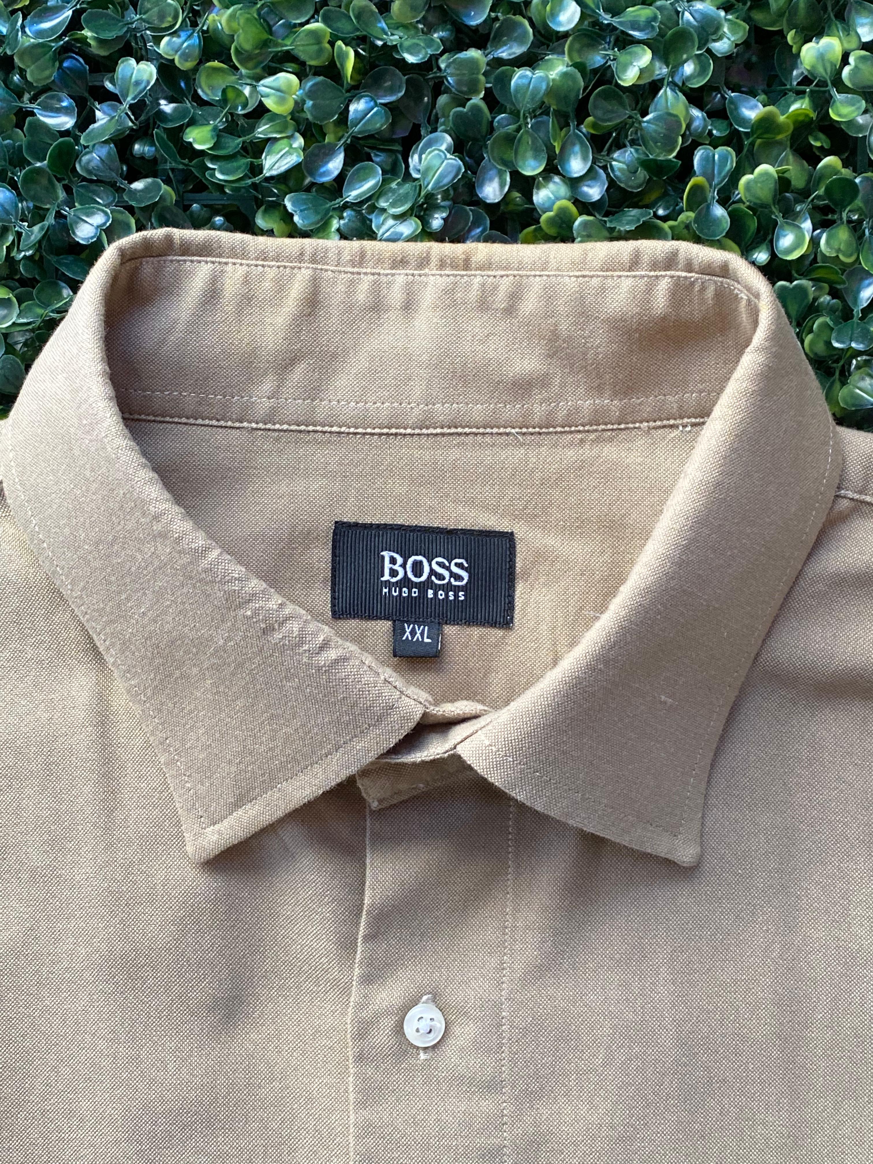 Hugo Boss Taupe Long-Sleeve Shirt
