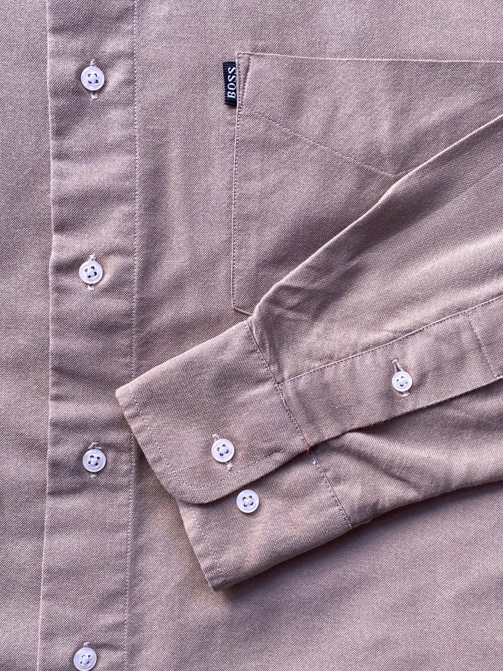 Hugo Boss Taupe Long-Sleeve Shirt